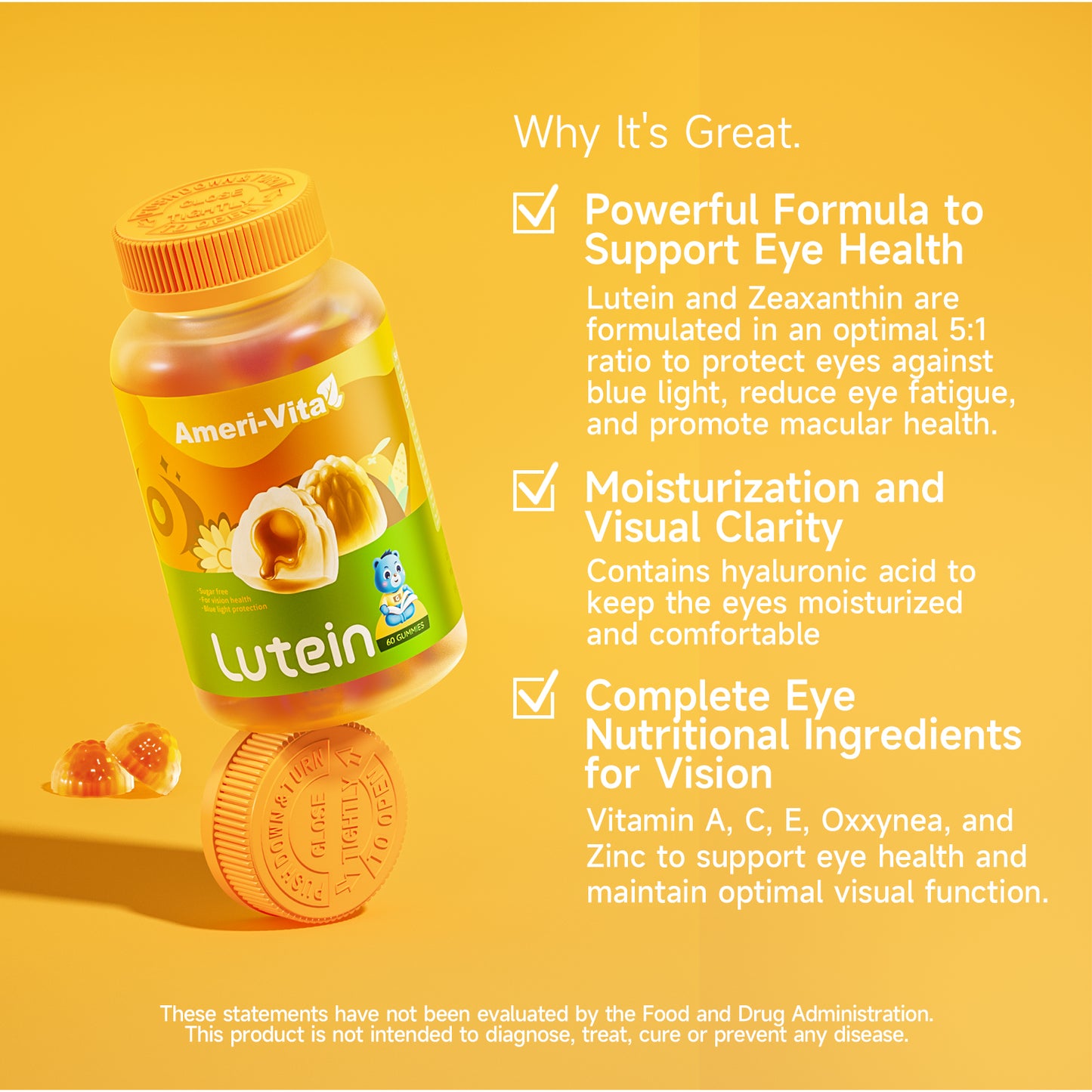Ameri-Vita Lutein Eye Health Gummies x60