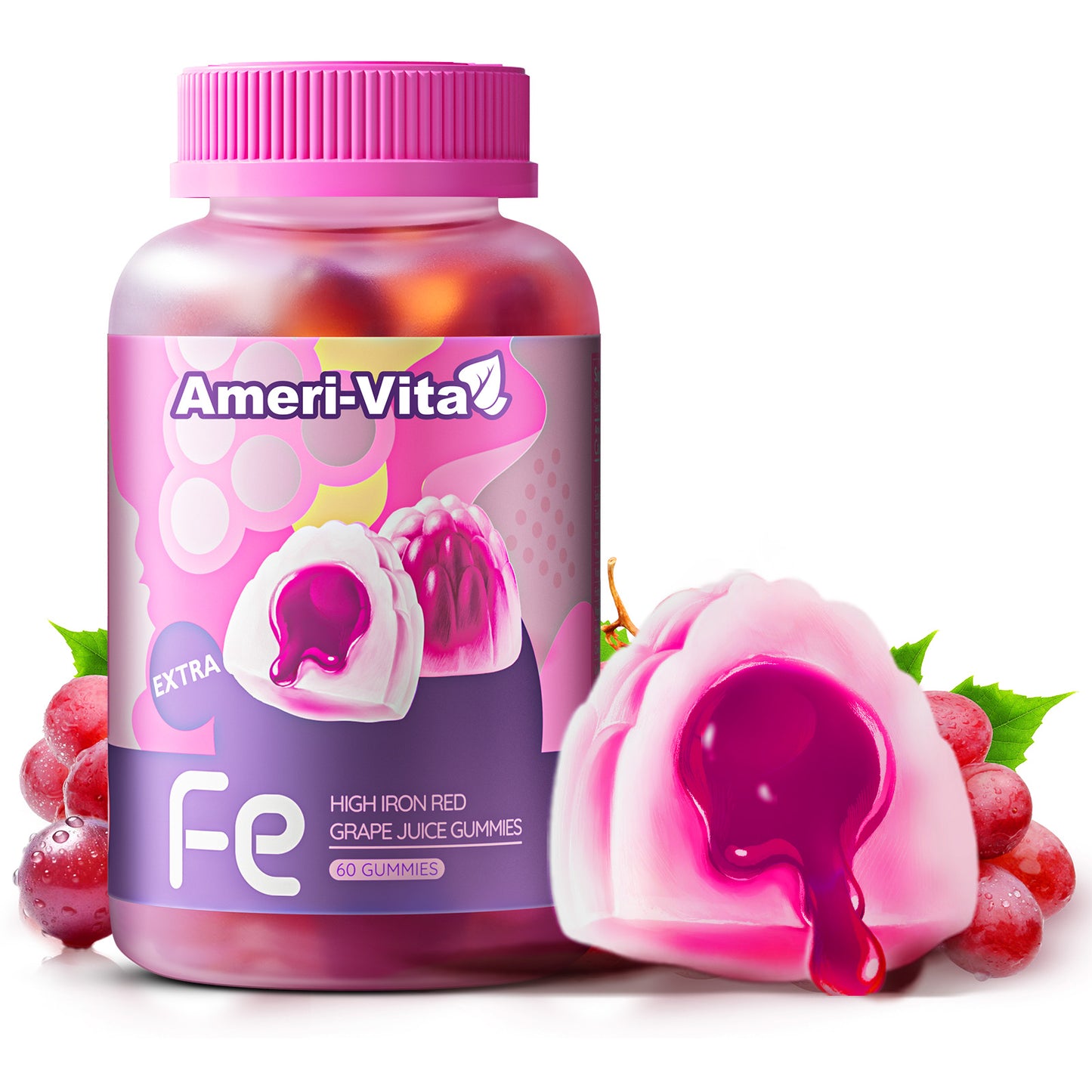 Ameri-Vita Fe+ Gummies x 60 - Daily Iron Supplement