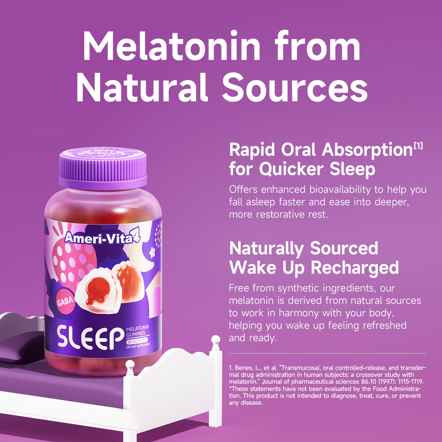 Ameri-Vita Sleep Gummies x60 - Melatonin + GABA