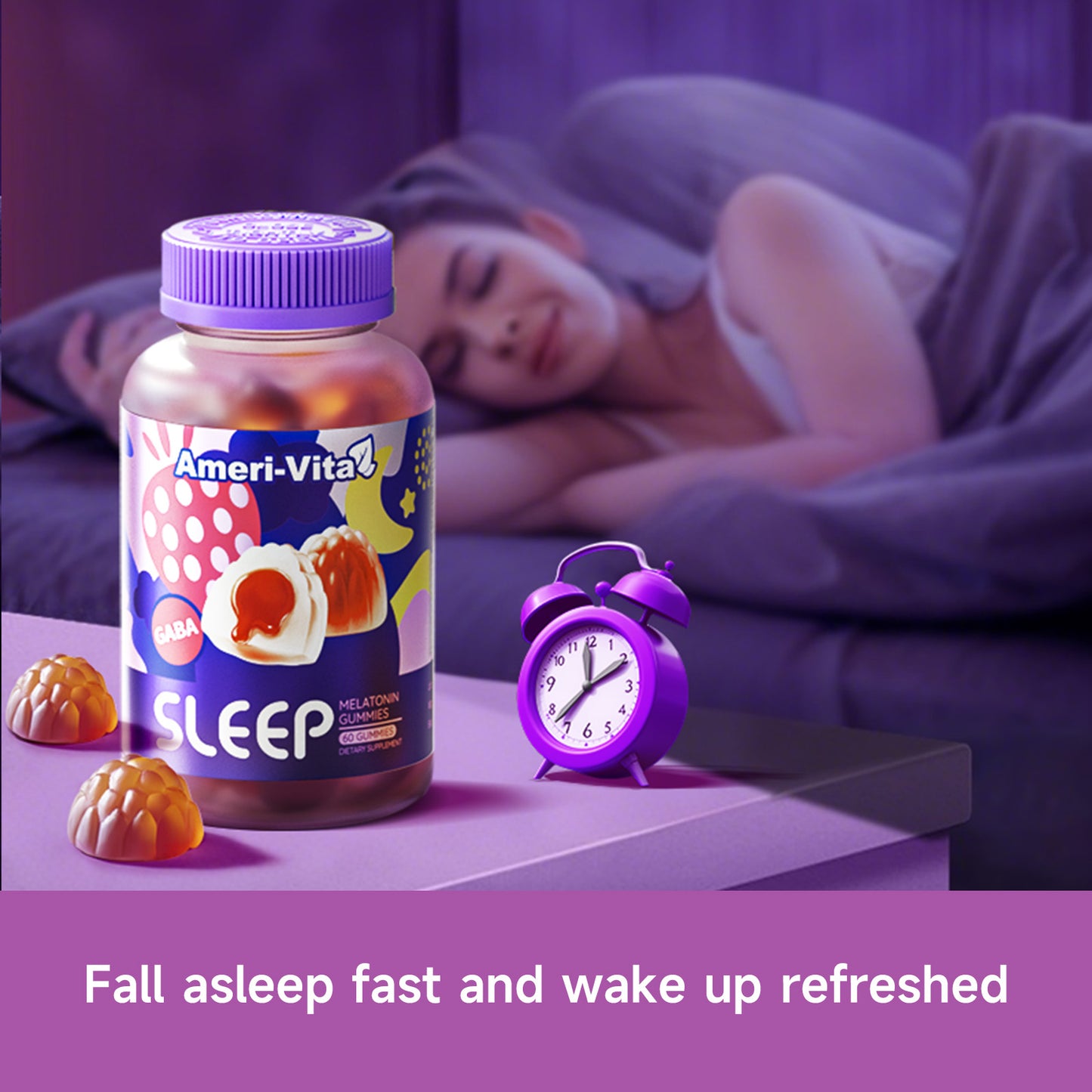 Ameri-Vita Sleep Gummies x60 - Melatonin + GABA